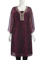 embellished kimono dress evans