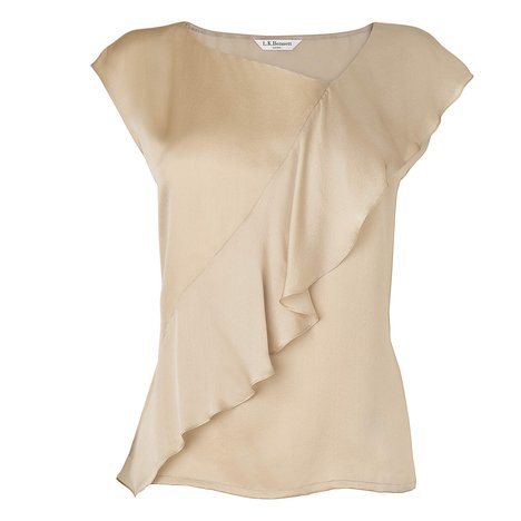 Shania Silk Frill Detail Top now £40.00 click to visit LK Bennett