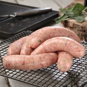 Hand Made Thick Pork & Leek Sausage - 400g £3.50 click to visit County Valley