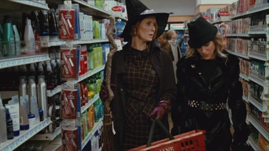 Carrie and Miranda getting ready for Halloween.