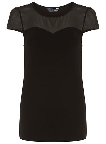Tall black chiffon yoke top Price: £14.00 click to visit Dorothy Perkins