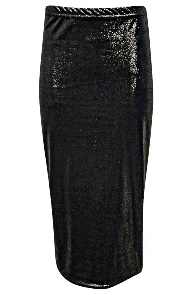 Mindy Glitter Velvet Midi Skirt £10 click to visit Boohoo
