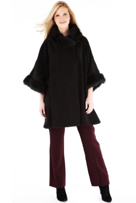 M&S Collection Faux Fur Collar Fleece Wrap Product Code: T018658 Now: £31.60 click to visit M&S