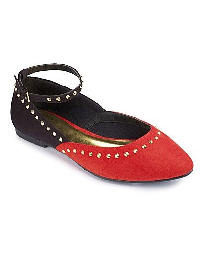 Heavenly Soles Studded Pointy Pump E Fit now £29.50 click to visit Simply Be