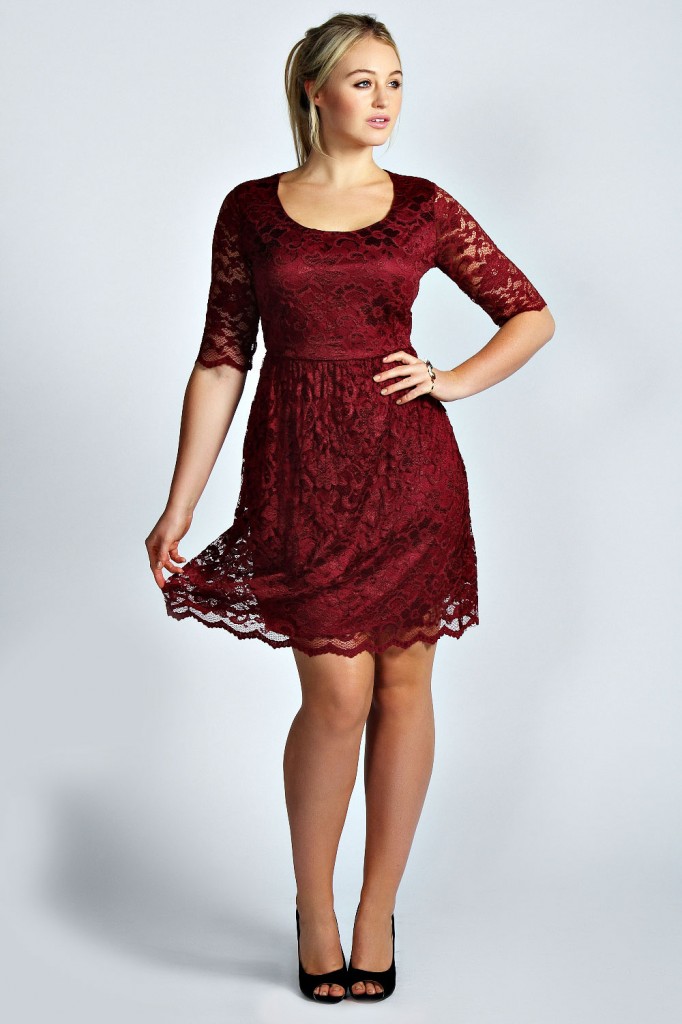 Ashley Lace Skater Dress Product code: pzz99965 £26.00 click to visit Boohoo