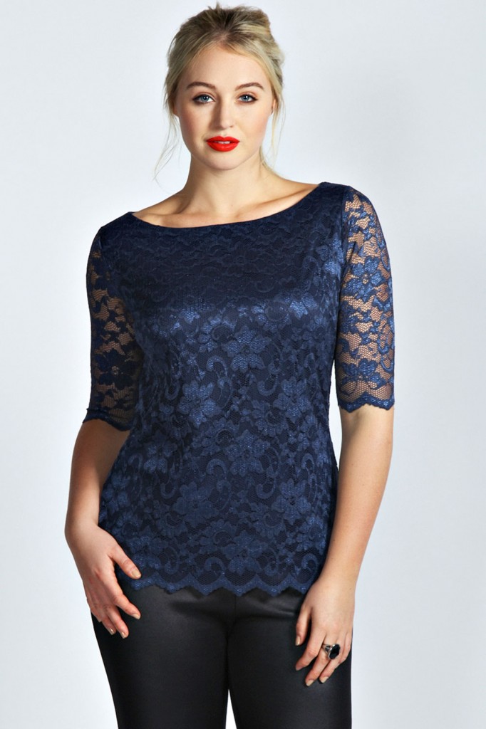 Samantha Lace Mid Sleeve Top Product code: pzz99974 £16.00 click to visit Boohoo