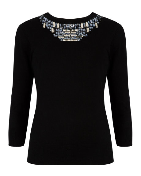  BLITHE Embellished neckline sweater     £149.00 click to visit Ted Baker