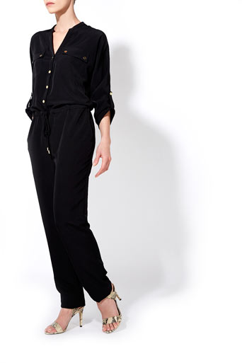 Black Utility Jumpsuit     Price: £65.00 click to visit Wallis