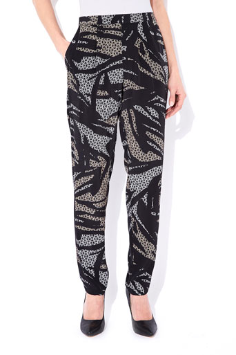Black Printed Tapered Trousers     Price: £30.00 click to visit Wallis