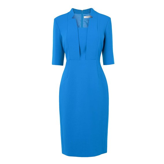 Detroit Notch Collar Fitted Dress £225 click to visit LK Bennett