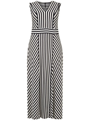 Evans Stripe Panel Maxi Dress Price: £49.50 click to visit Evans
