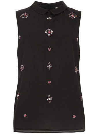 Collection Black Jewel Embellished Top Price: £60.00 click to visit Evans