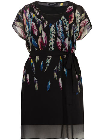 Scarlett & Jo Feather Print Tunic Dress Price: £40.00 click to visit Evans