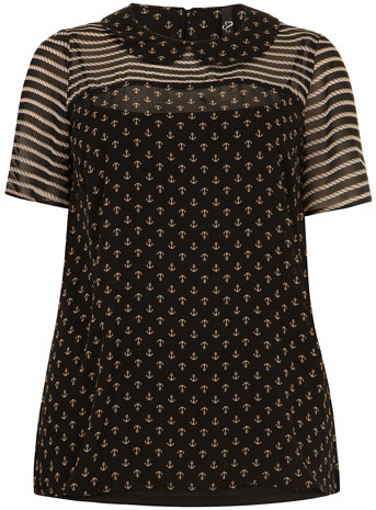 Evans Anchor Print Shell Top Price: £37.00 click to visit Evans