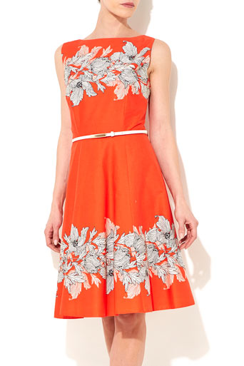 Orange Floral Prom Dress     Price: £49.50 click to visit Wallis