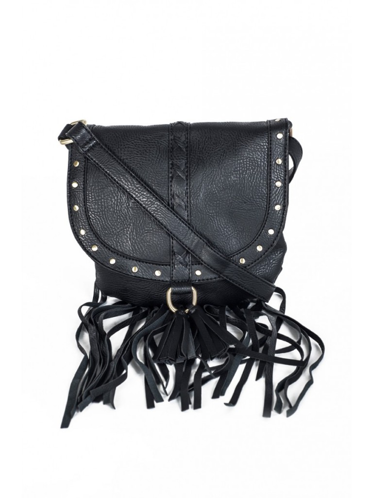 Black Fringed Double Tassel X Body Bag £12 click to visit Select
