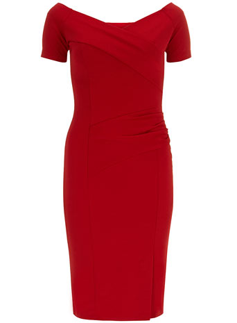 Red Off Shoulder Dress Price: £30.00 click to visit Dorothy Perkins
