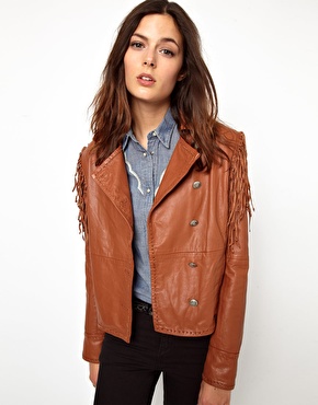 Levi's Fringed Leather Jacket £400.00 NOW £280.00 click to visit ASOS