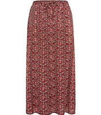 Inspire Red Ethnic Print Side Split Maxi Skirt Now £9.00Was £19.99 Click to visit New Look