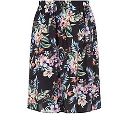 Inspire Black Tropical Print Midi Skater Skirt £17.99 click to visit New Look