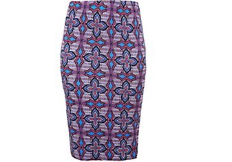 Inspire Purple Tribal Print Pencil Skirt £17.99 click to visit New Look 
