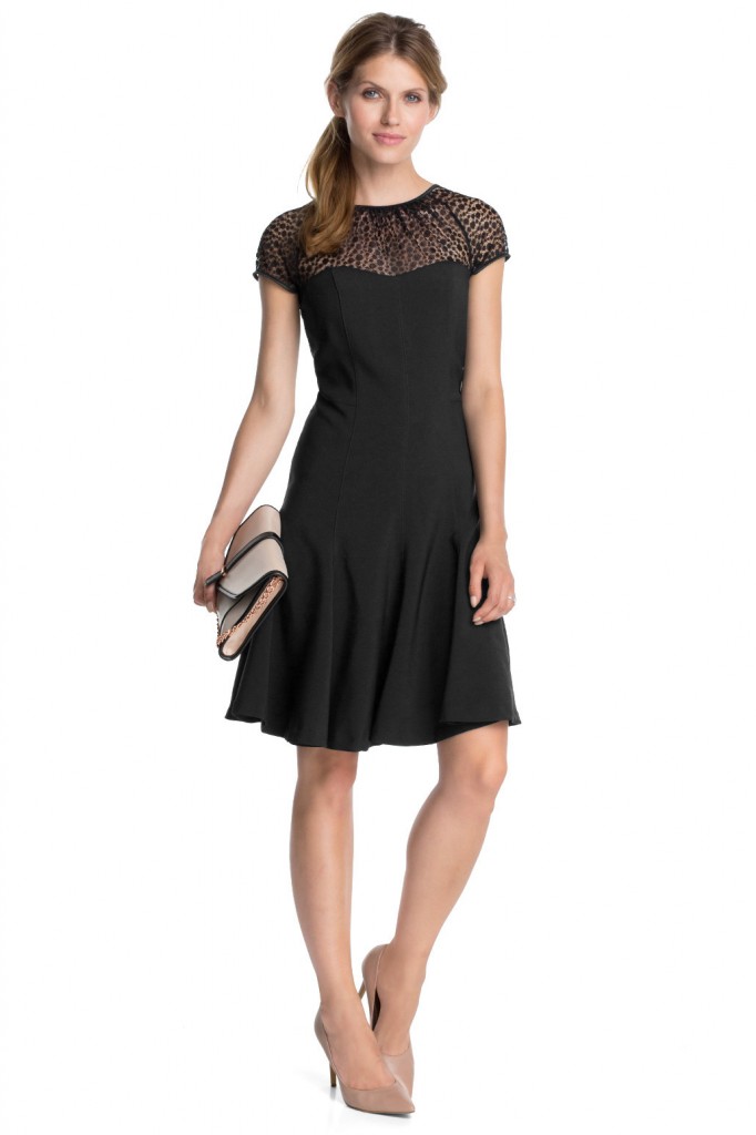 floaty lace-trimmed crêpe dress £ 75.00 click to visit Esprit