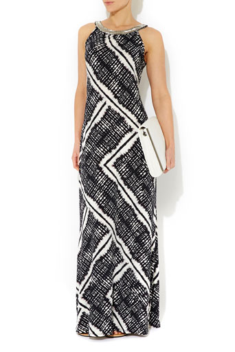 Neutral Print Embellished Maxi     Was £55.00     Now £44.00 click to visit Wallis