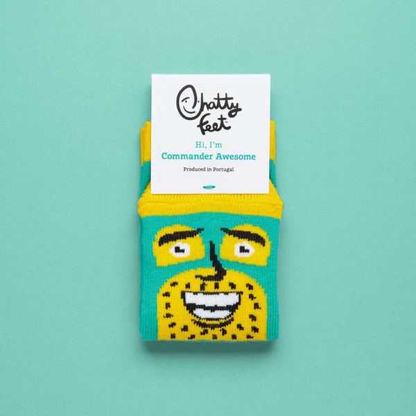 Commander Awesome Jr Kids' Socks by Captain Kris £5 click to visit Chatty Feet