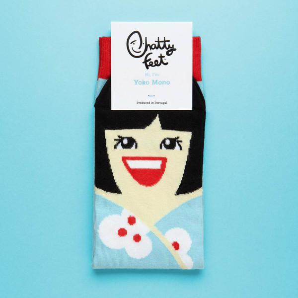 Yoko Mono Socks by Spyros Zevelakis £7 click to visit Chatty Feet