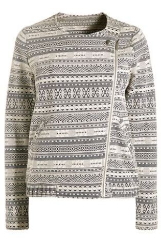 Navy Ikat Biker Jacket £45 click to visit Next
