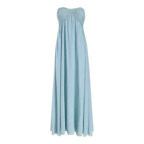 Alice & You Light blue ruched bandeau maxi dress £39 click to visit Debenhams