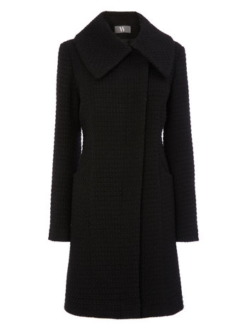 Black Textured Coat Price: £50.00 click to visit BHS