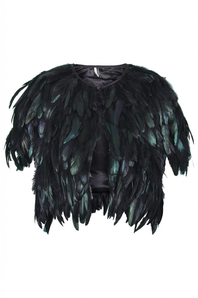 Shiny Feather Cape     Price: £110.00 click to visit Topshop