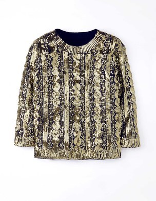 Sequin Cable Jumper WV014 (Was £279.00 ) now £209.25 click to visit Boden