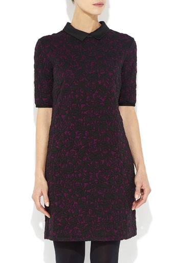 Purple Leaf Print Dress Price: £40.00 click to visit Wallis