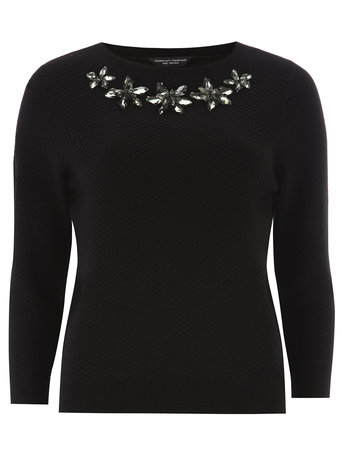 3D Floral Embellished Jumper     Price: £29.00 click to visit Dorothy Perkins