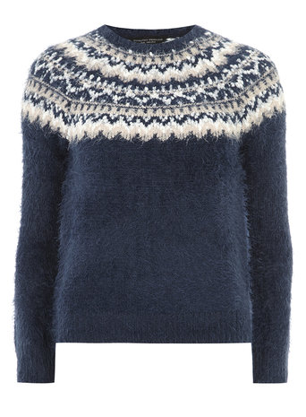 Fluffy Fairisle Print Jumper     Price: £28.00 click to visit Dorothy Perkins