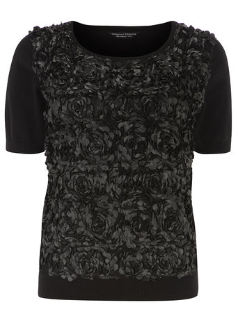 Black 3D Floral Jumper     Price: £30.00 click to visit Dorothy Perkins
