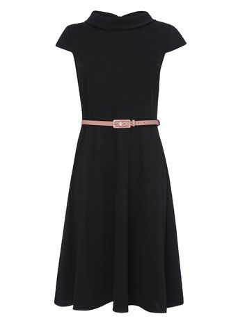 Black and PInk Belted Bardot Fit and Flare Dress     Price: £22.00 click to visit BHS