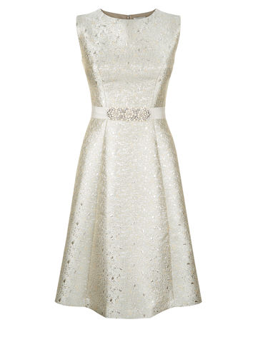 JACQUARD EMBELLISHED PROM DRESS Item No. 060036771 £149.00 click to visit Kaliko