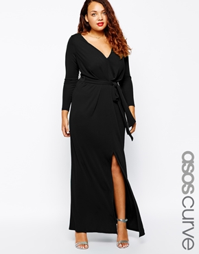 ASOS CURVE Maxi Dress With Tie Front £55.00 click to visit ASOS