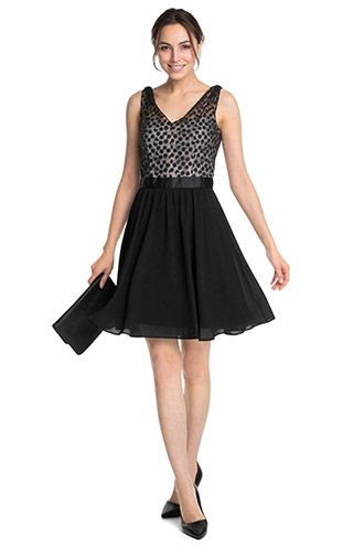  fine mixed material dress £ 75.00 click to visit Esprit