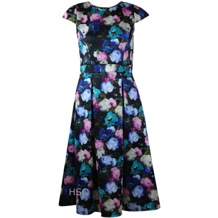 Ex Dorothy Perkins Ladies Scuba Floral Black Pink Dress £17.99 click to visit High Street Outlet