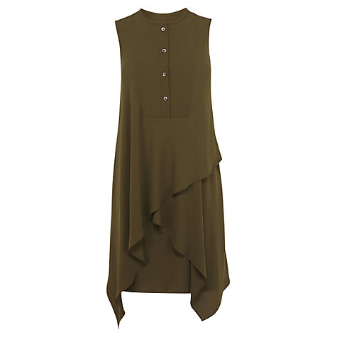 Karen Millen Soft Tunic Dress, Khaki £160 click to visit John Lewis