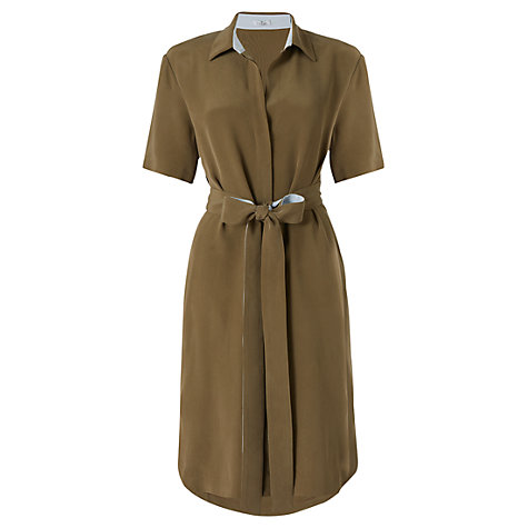 Jigsaw Heavy Silk Shirt Dress, Khaki £198 click to visit John Lewis