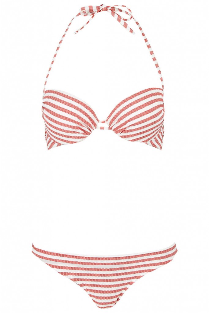 Seersucker Striped Bikini Set     Price: £30.00 click to visit Topshop 