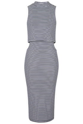 Striped Cut-Out Midi Dress     Price: £35.00 click to visit Topshop 