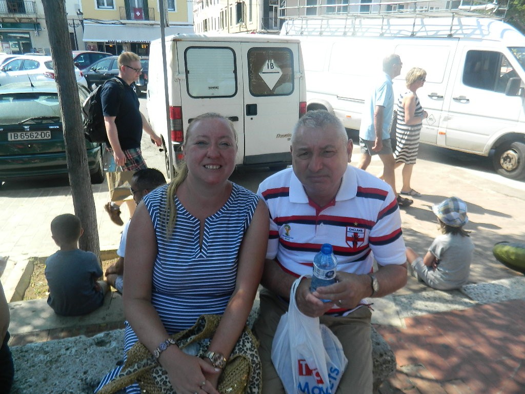 With my dad.