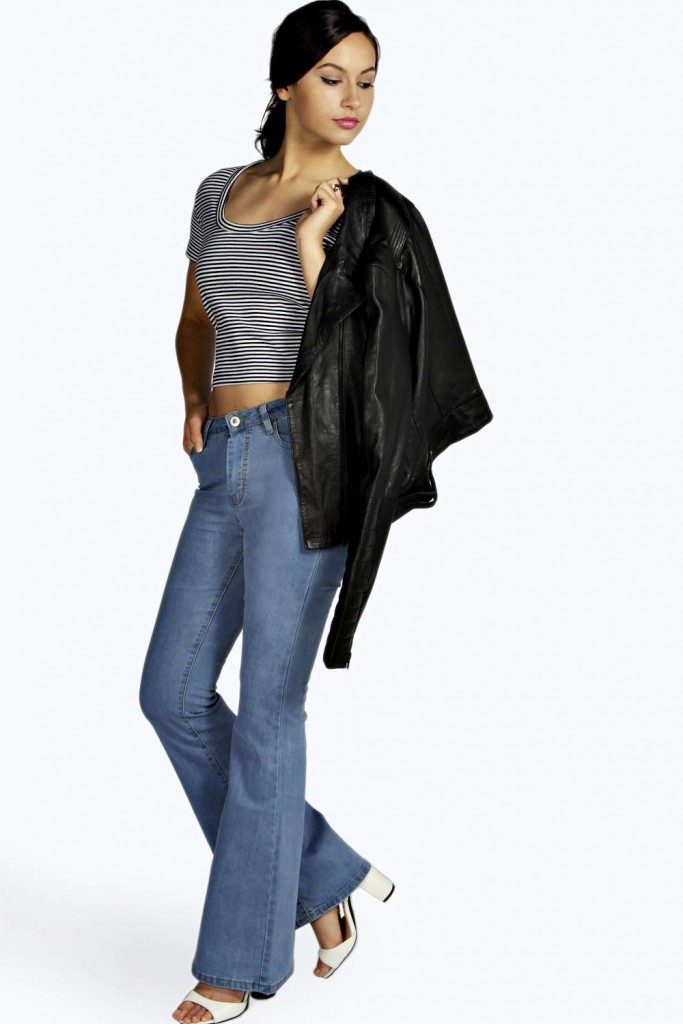 Boohoo Blue Jennie High Waisted Skinny Flare Jeans £20 click to visit Boohoo