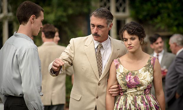 Greg Wise and Jessica Brown Findlay as Gilbert and Alice Aldridge